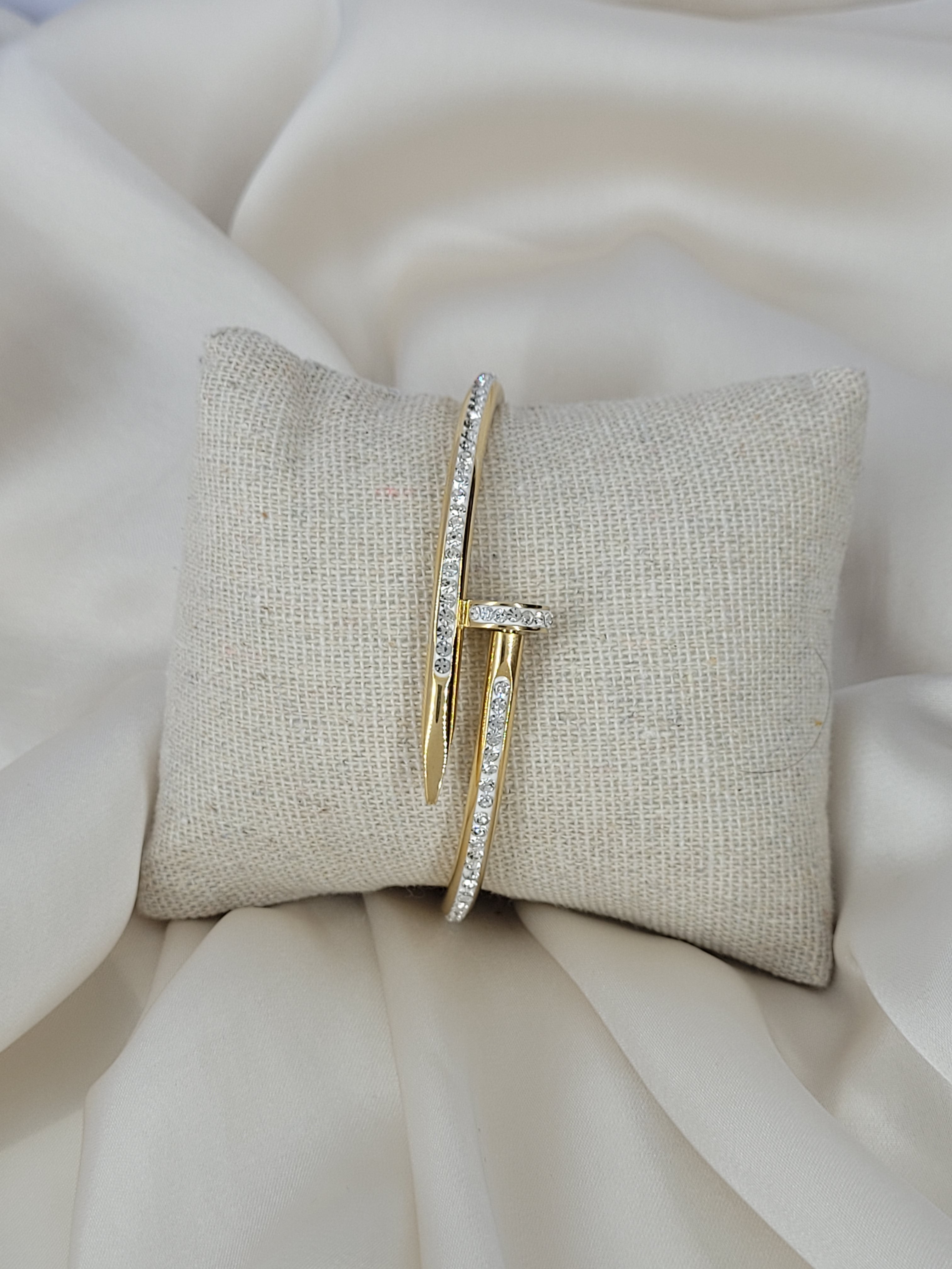 Bracelet Clou strass Luxe (D 6cm)
