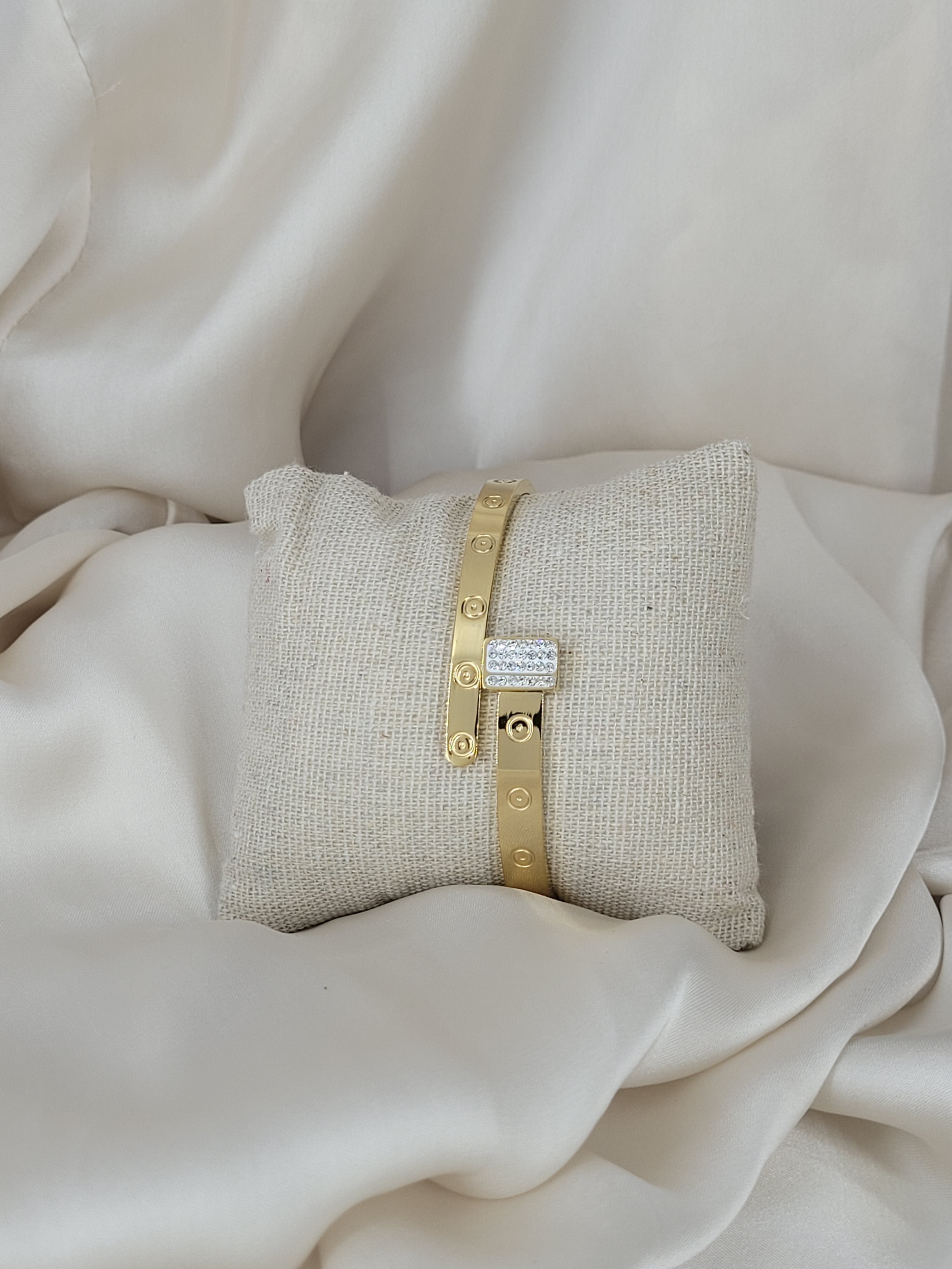 Bracelet strass luxe (D 6.5cm)