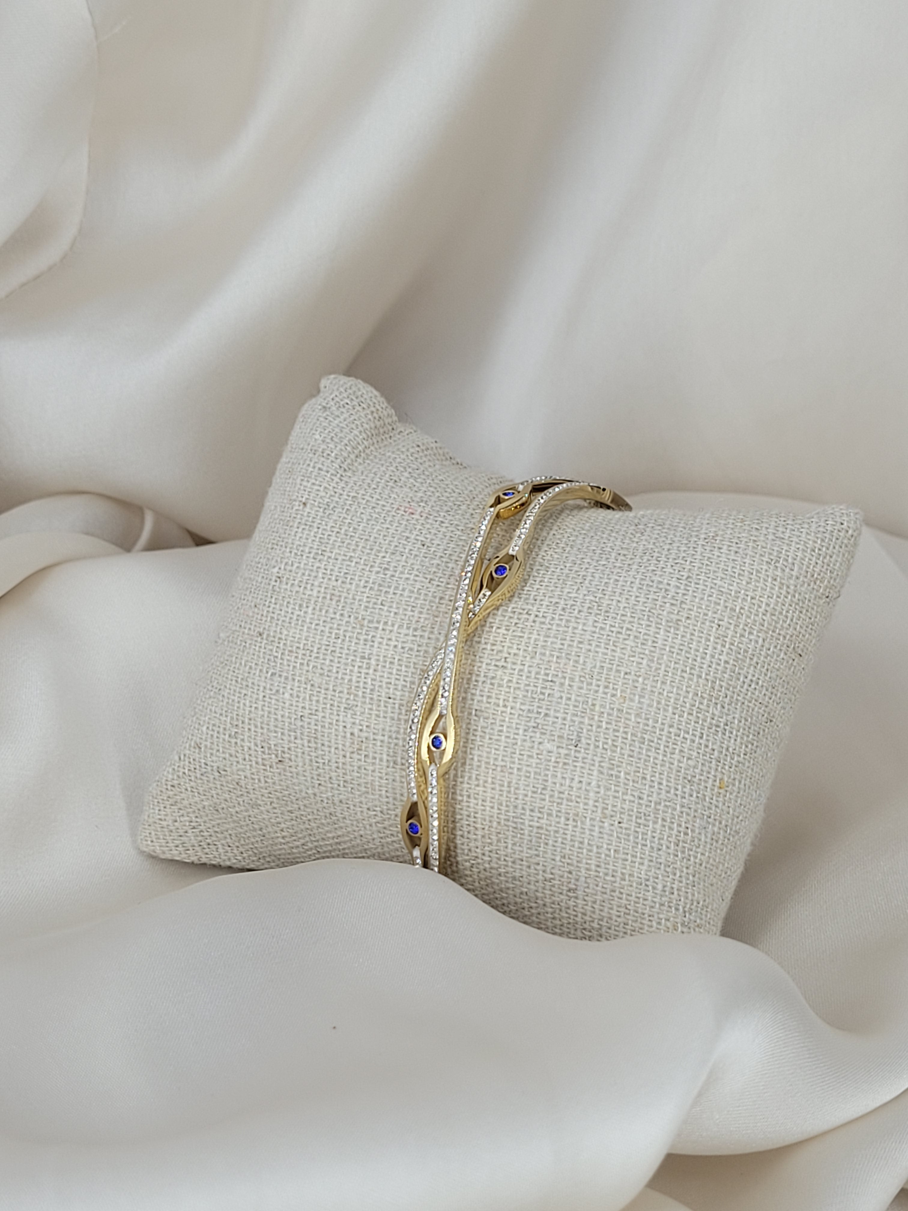 Bracelet œil strass (D 6cm)