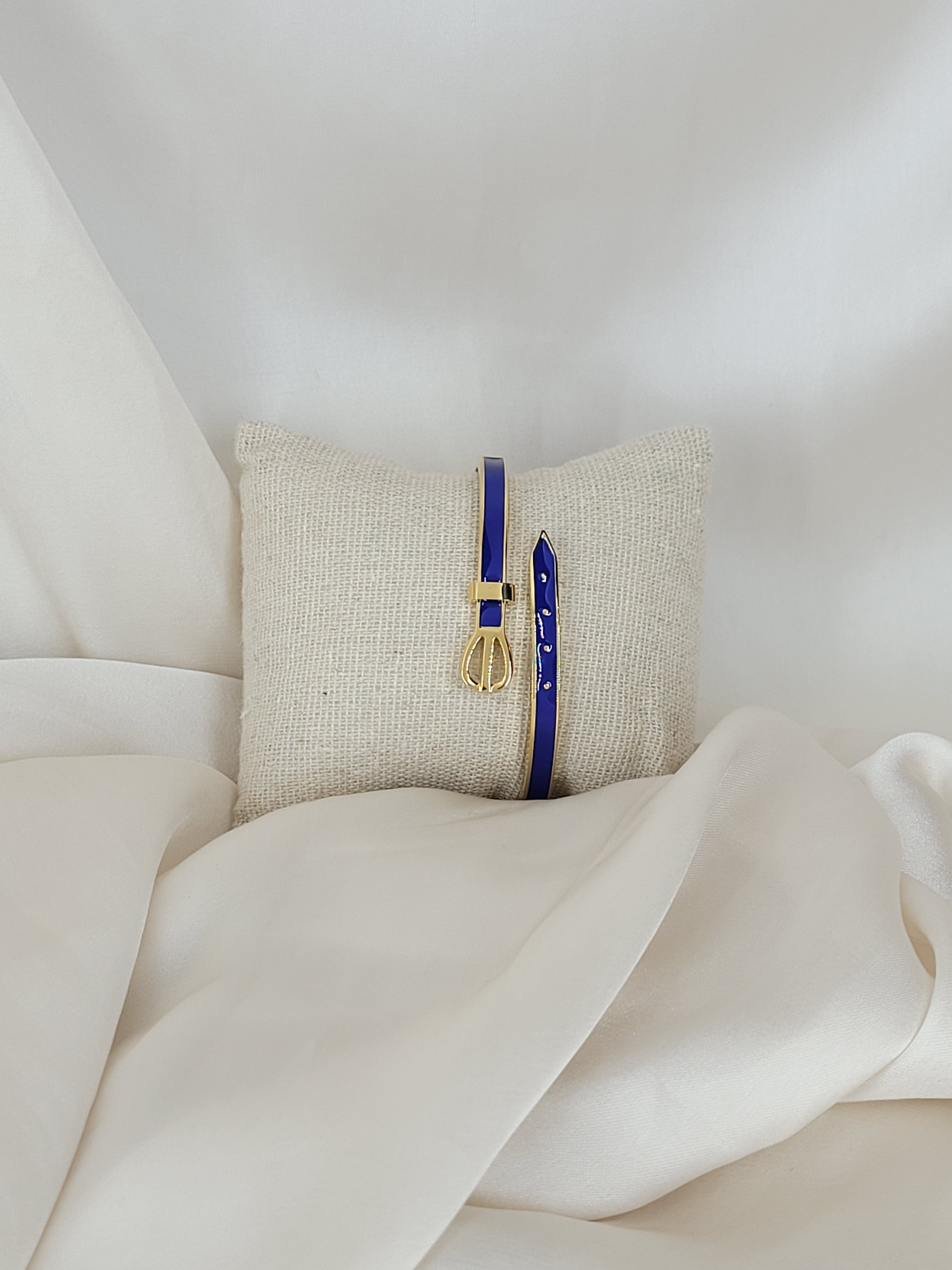 Bracelet ceinture bleu (D 6.3cm)