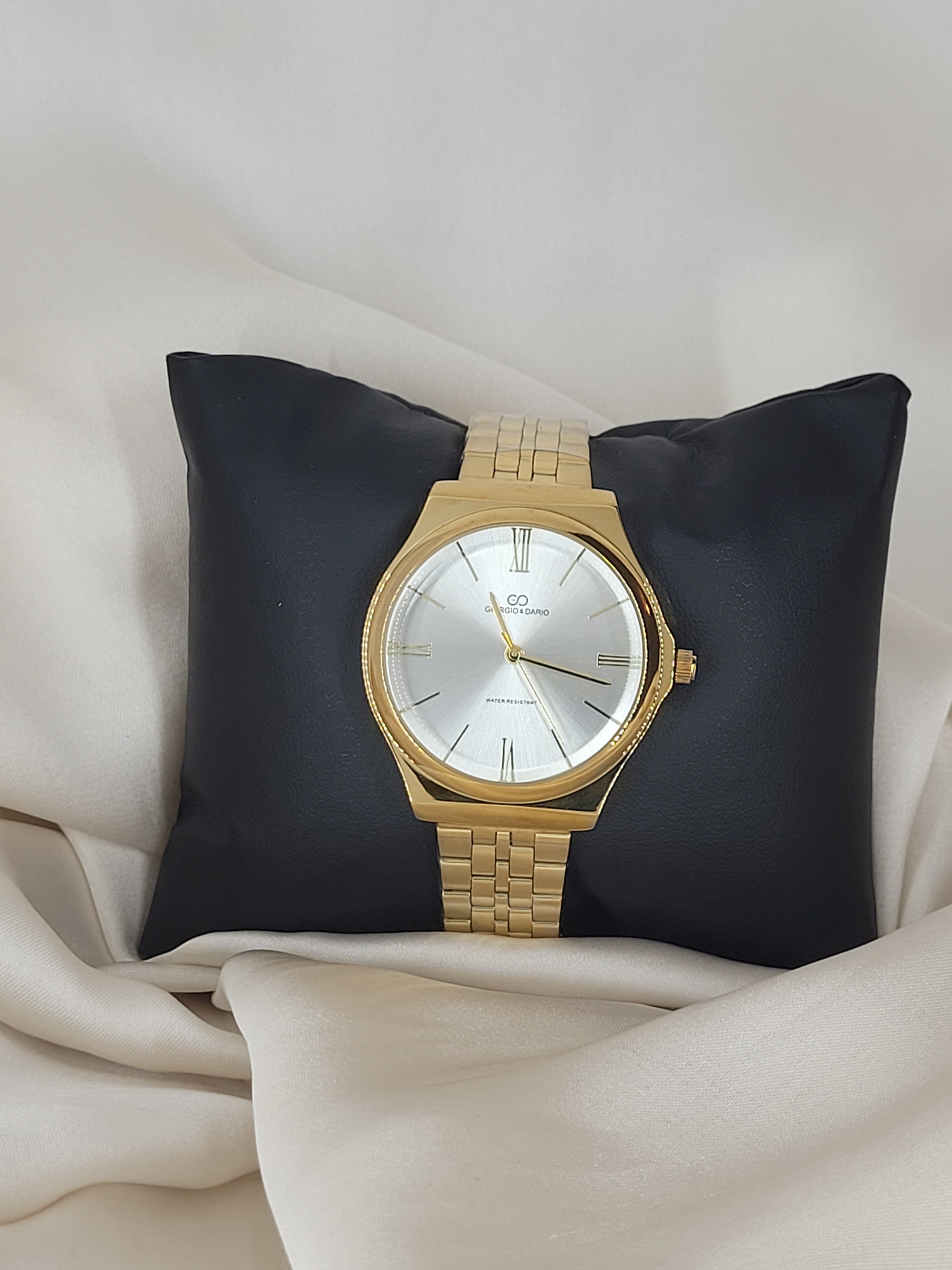 Montre fond blanc acier inoxydable