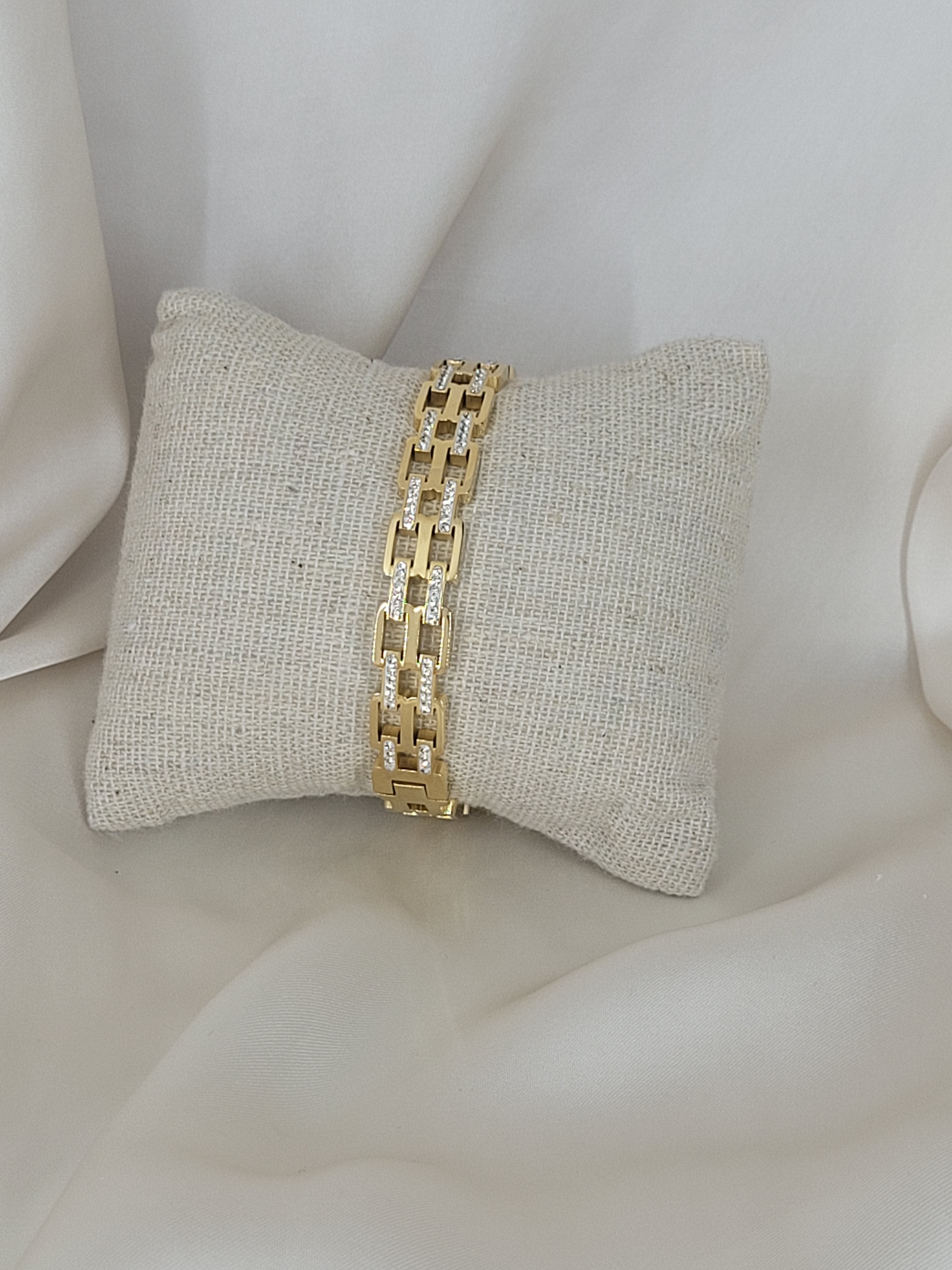 Bracelet double strass (D 6cm)
