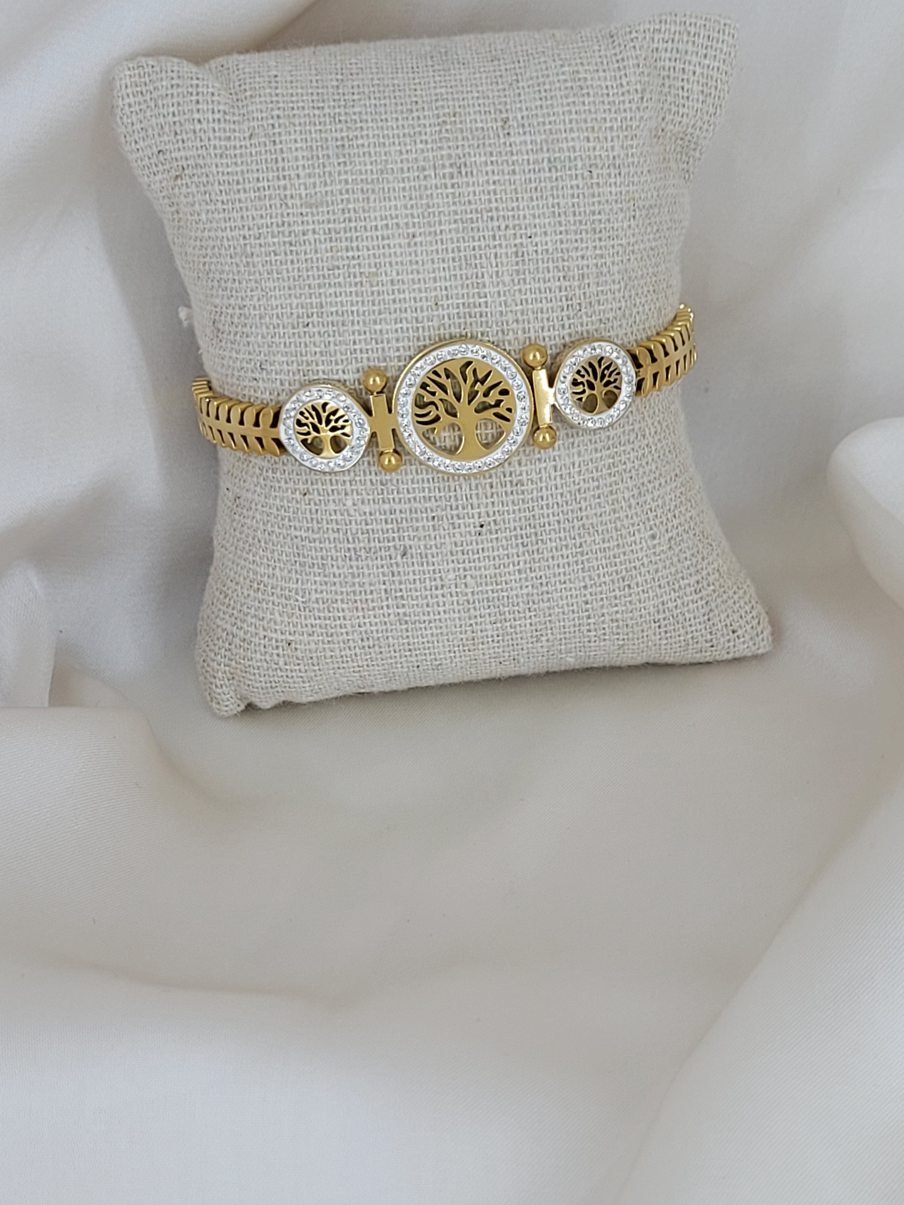 Bracelet Arbre strass (D 6cm)