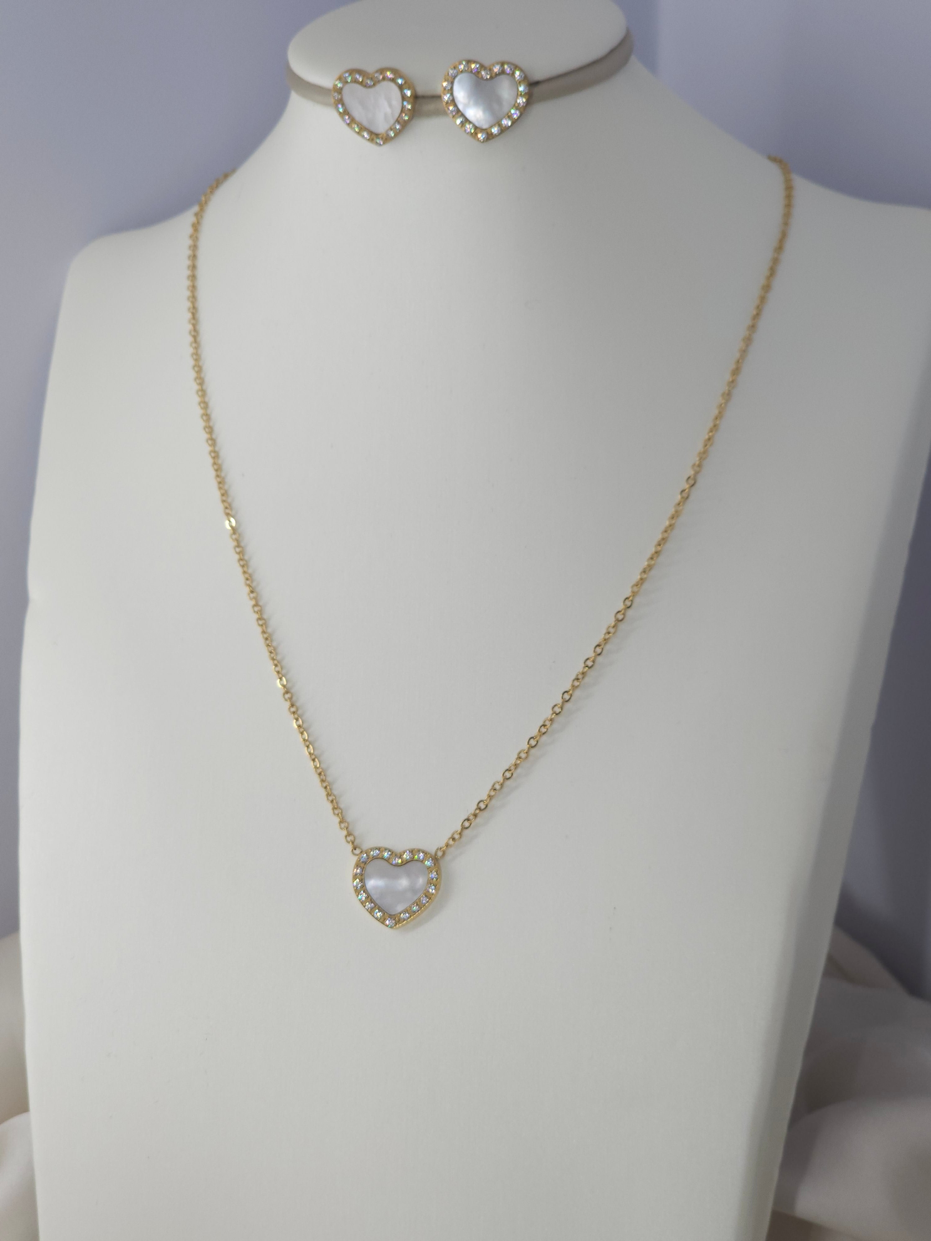 Ensemble cœur strass