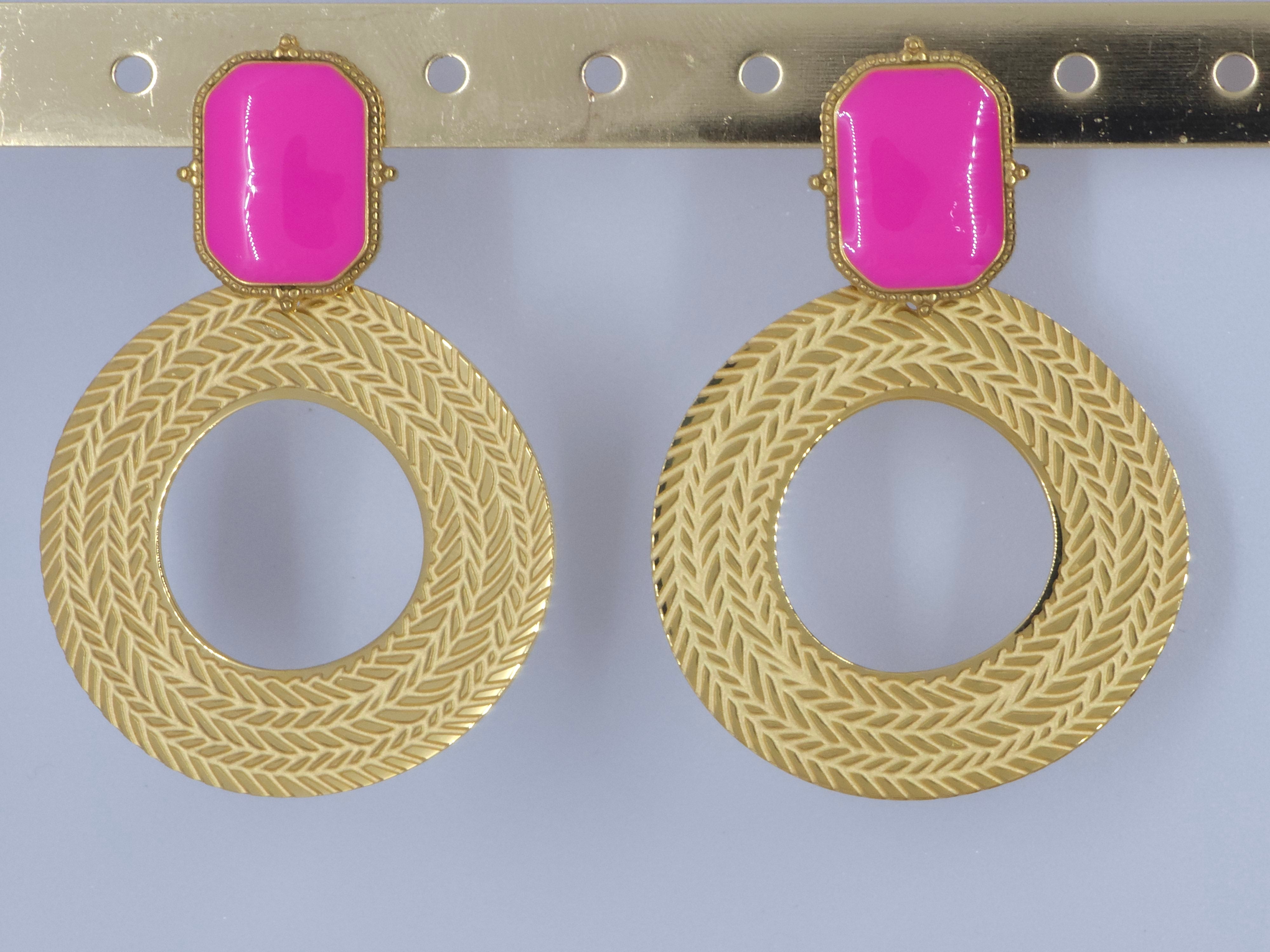 Boucles d'oreilles Pierre Rose