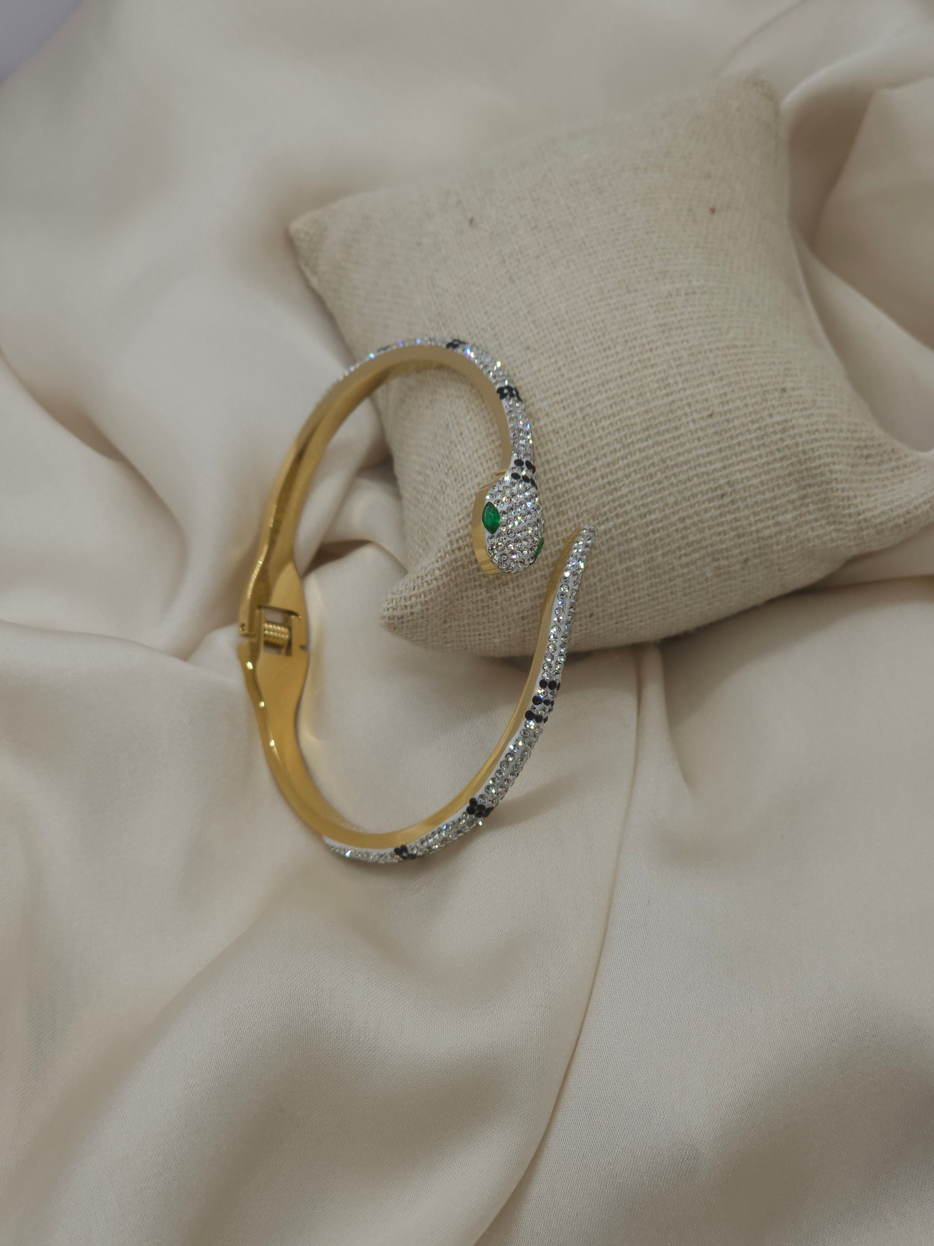 Bracelet serpent strass