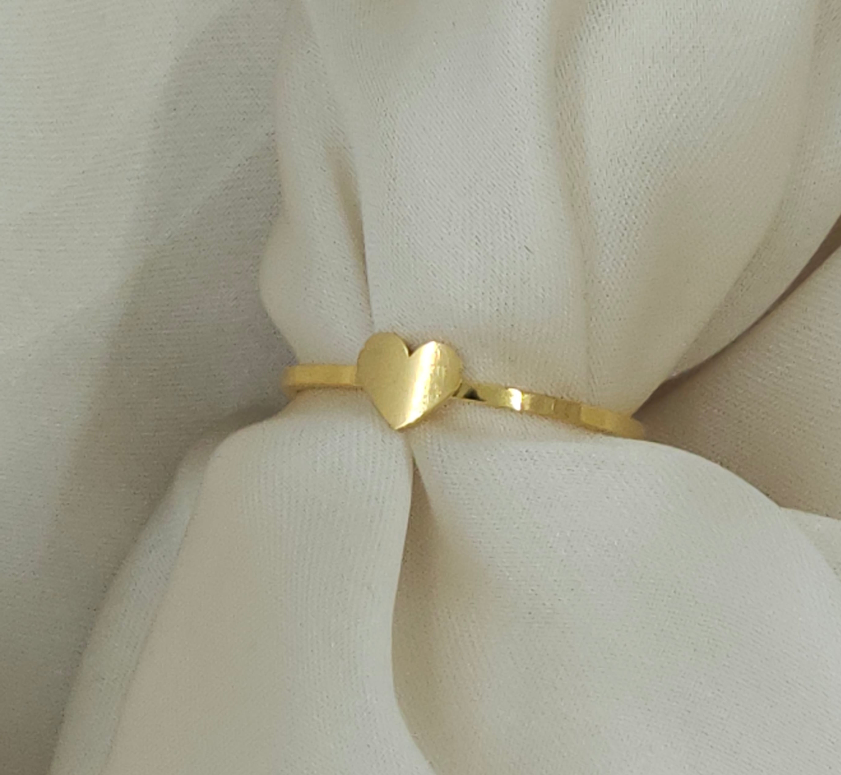 Bague cœur réglable