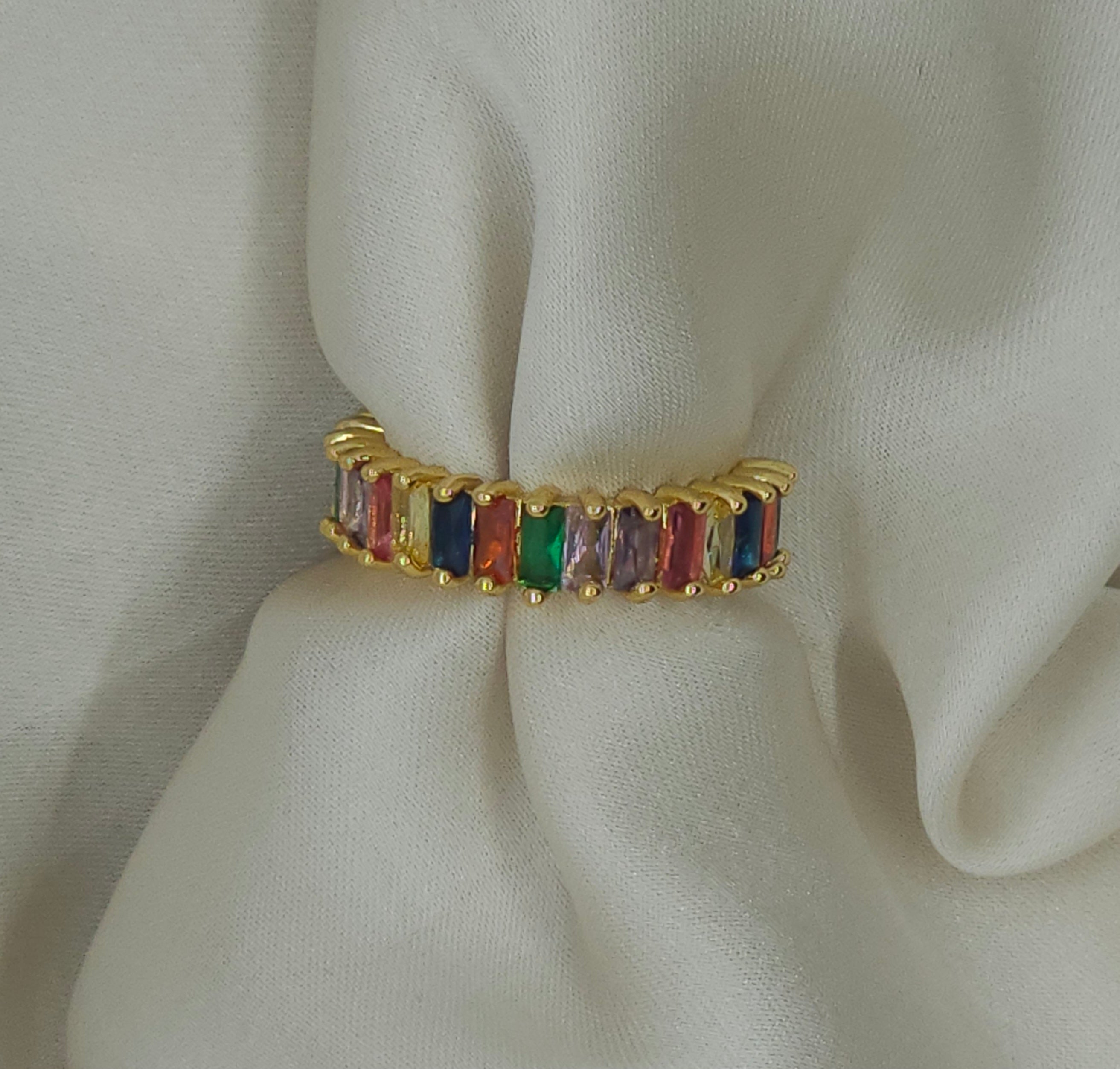 Bague multi couleur réglable