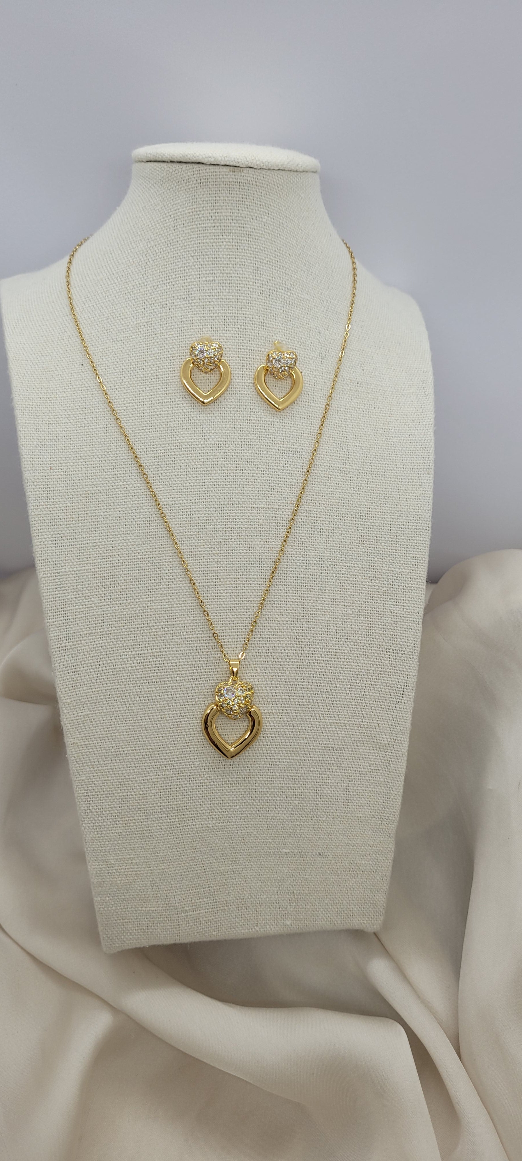 Ensemble cœur strass