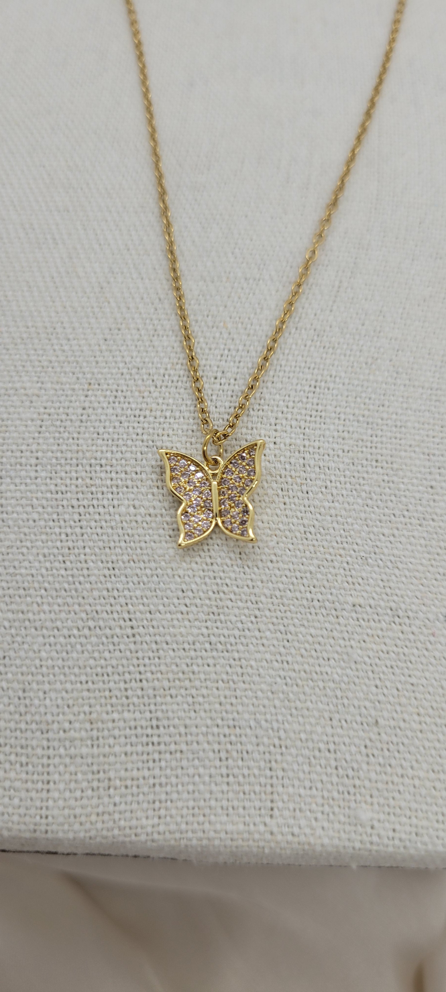 Collier papillon 🦋 strass