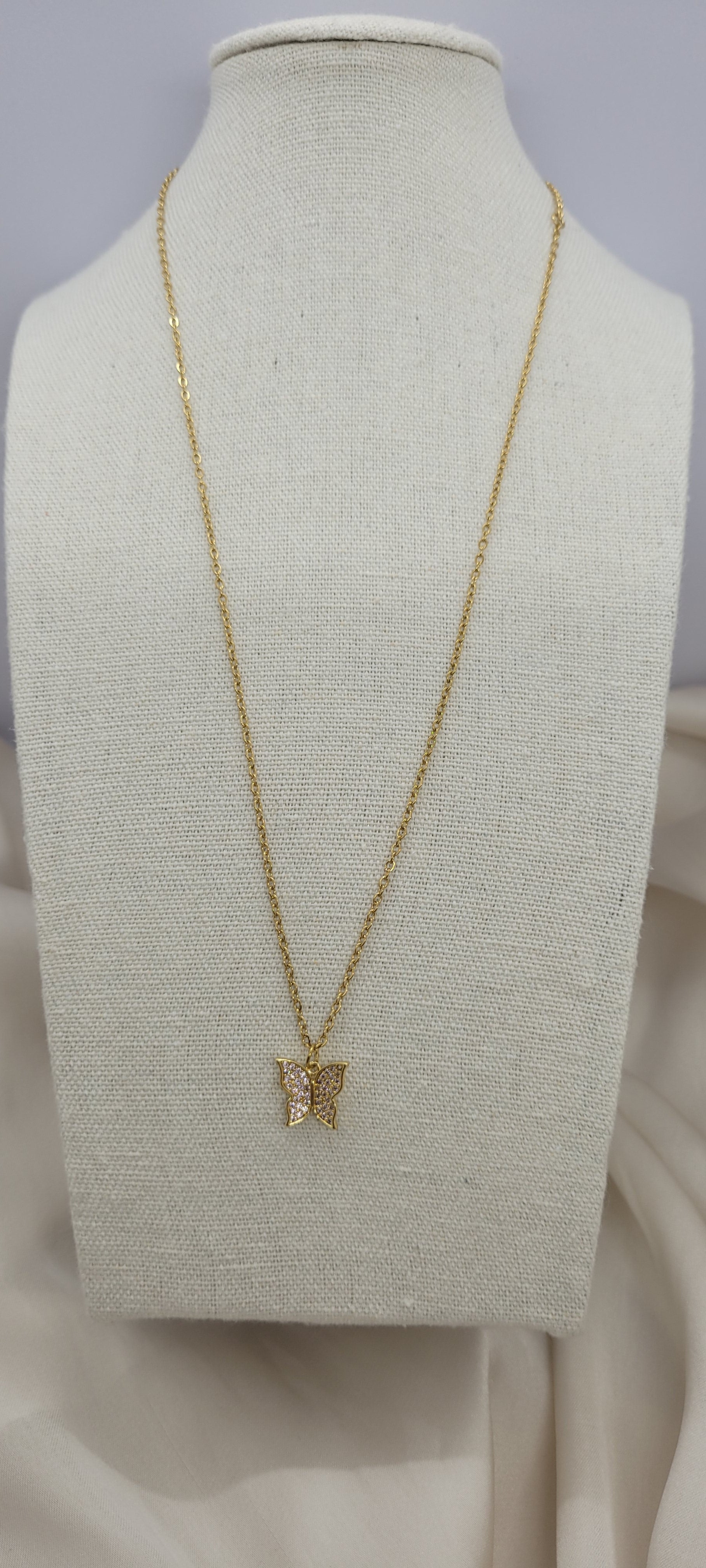 Collier papillon 🦋 strass