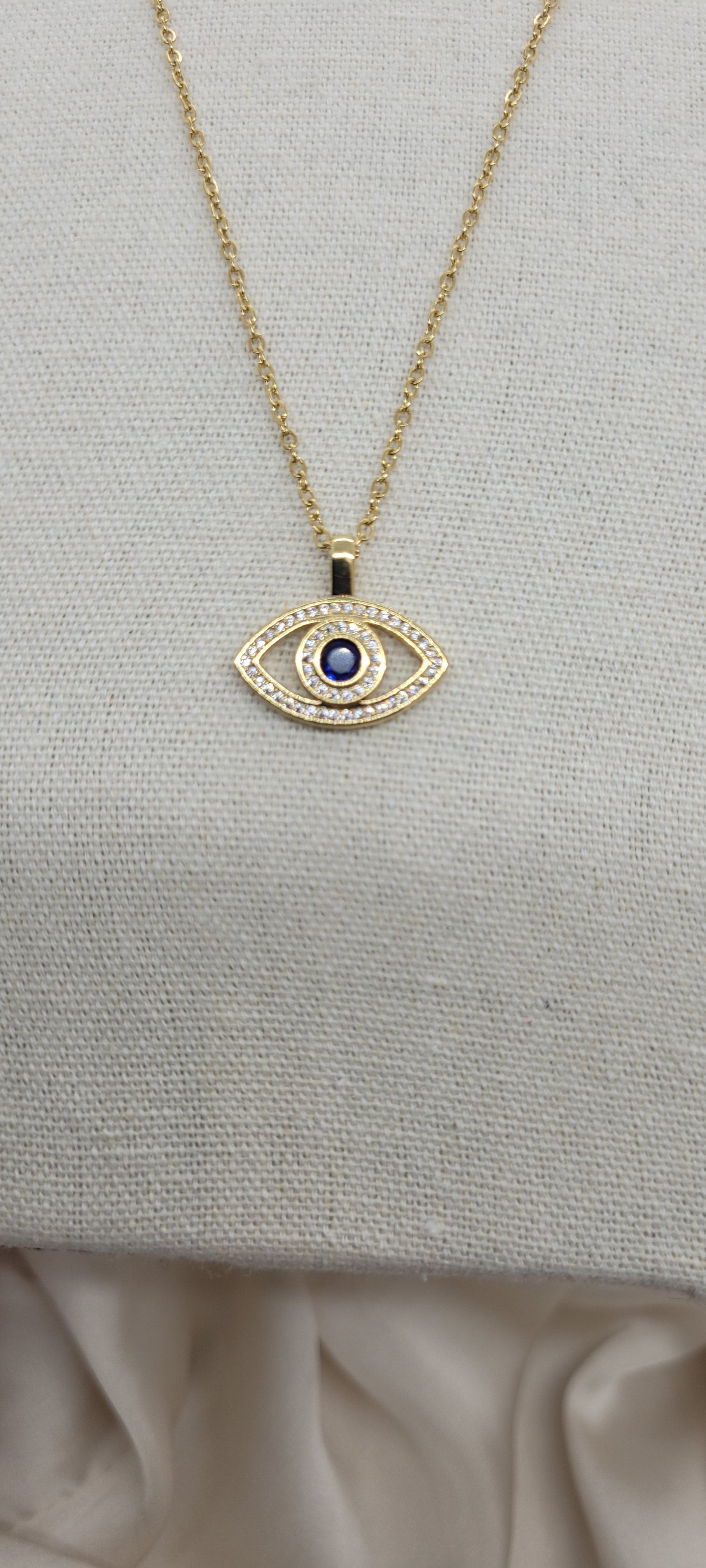 Collier œil bleu