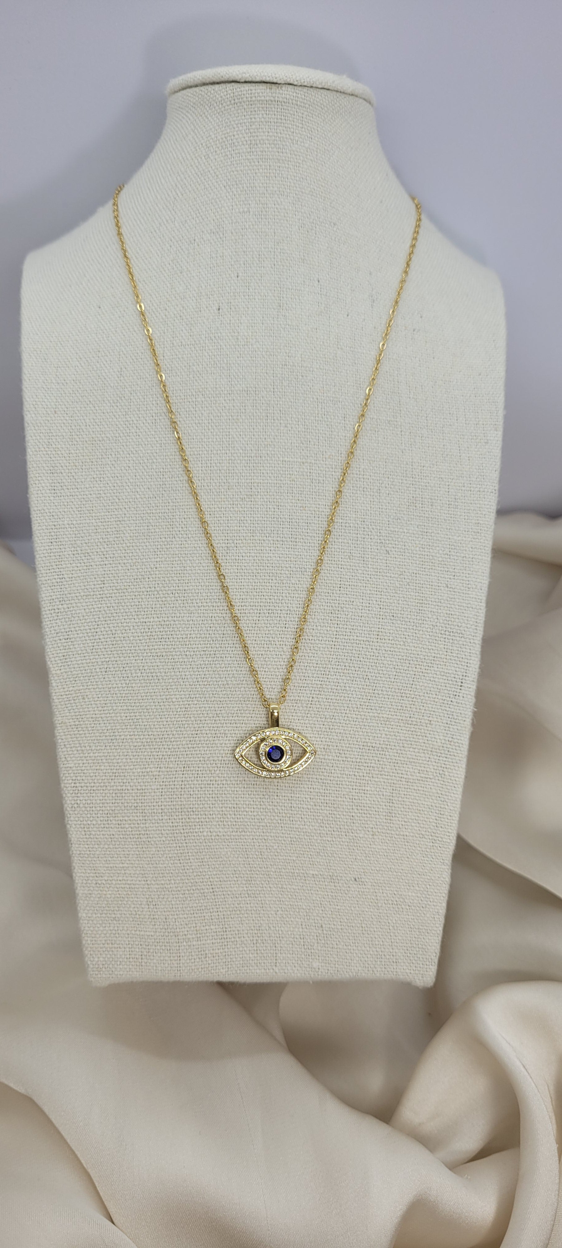 Collier œil bleu