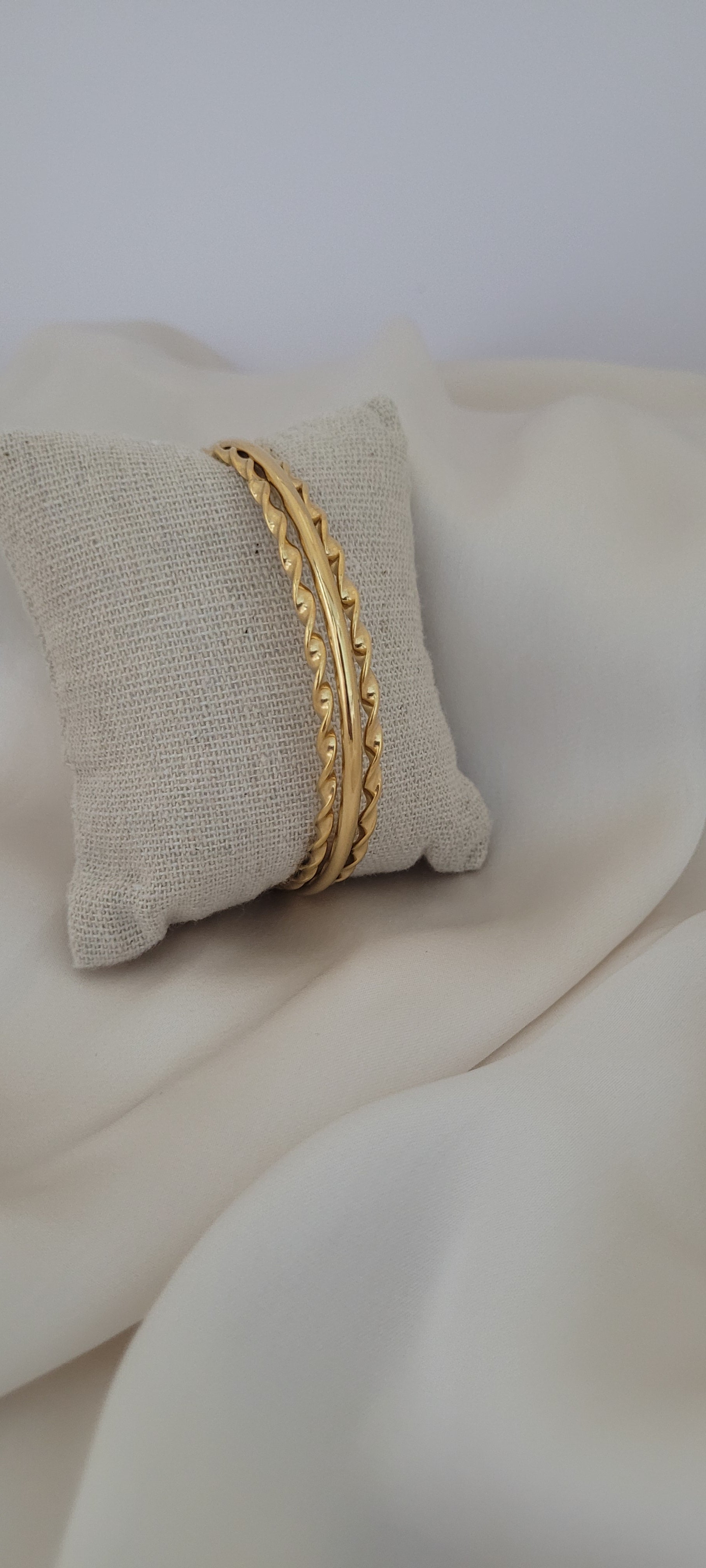 3 bracelet simple et torsadé (6.5cm)