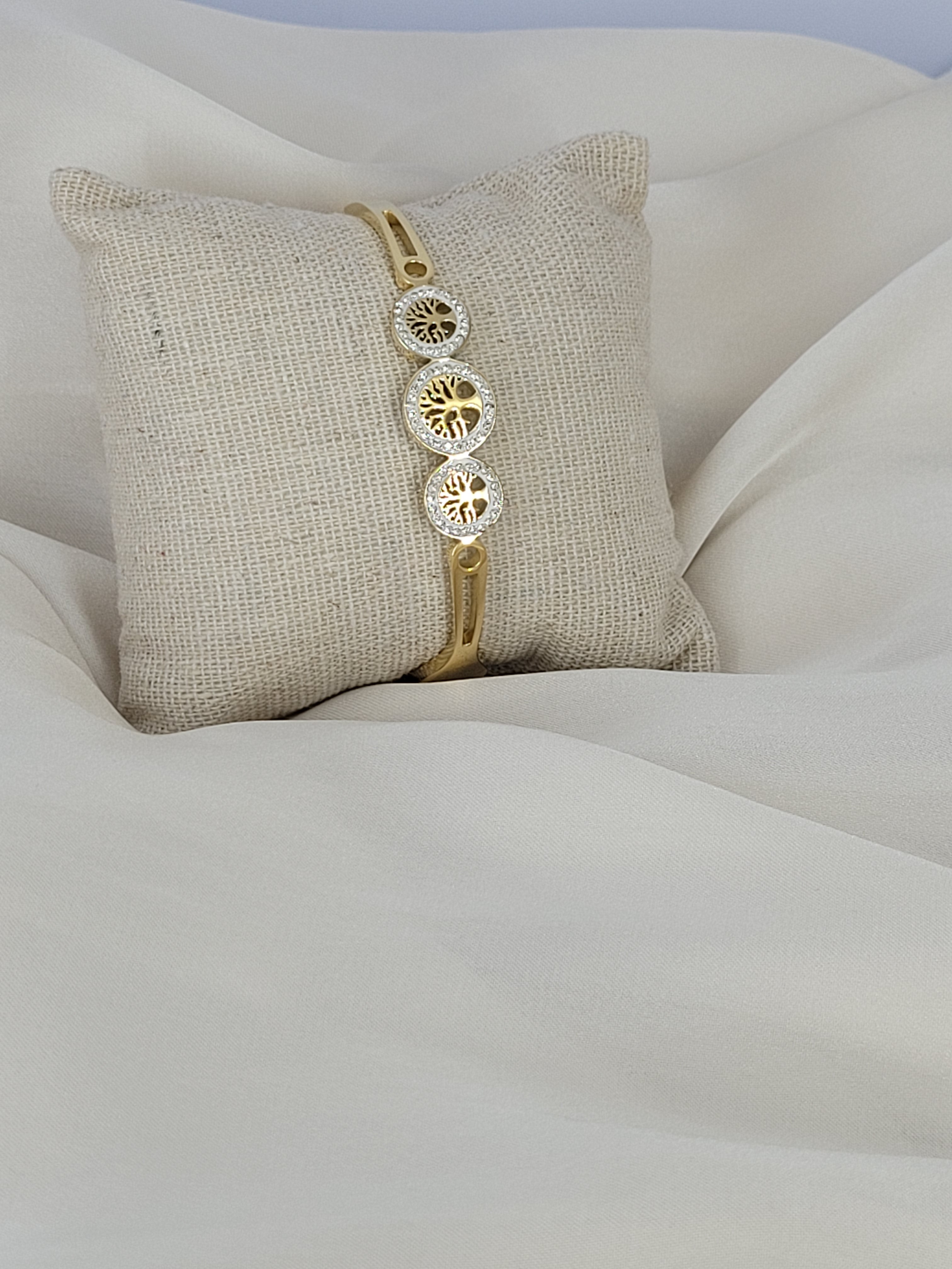 Rhinestone Tree Bracelet