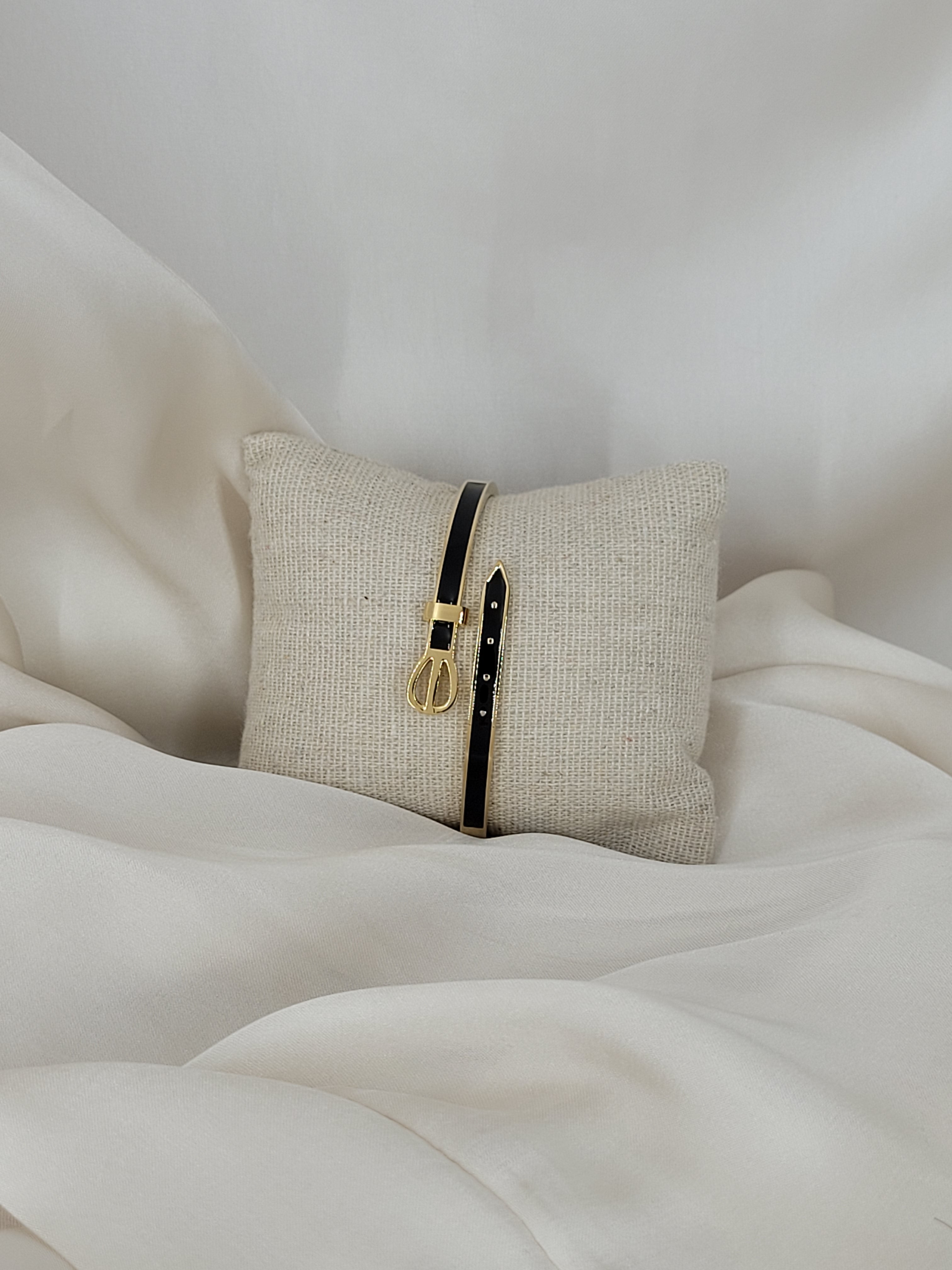 Bracelet ceinture noir (D 6.3cm)