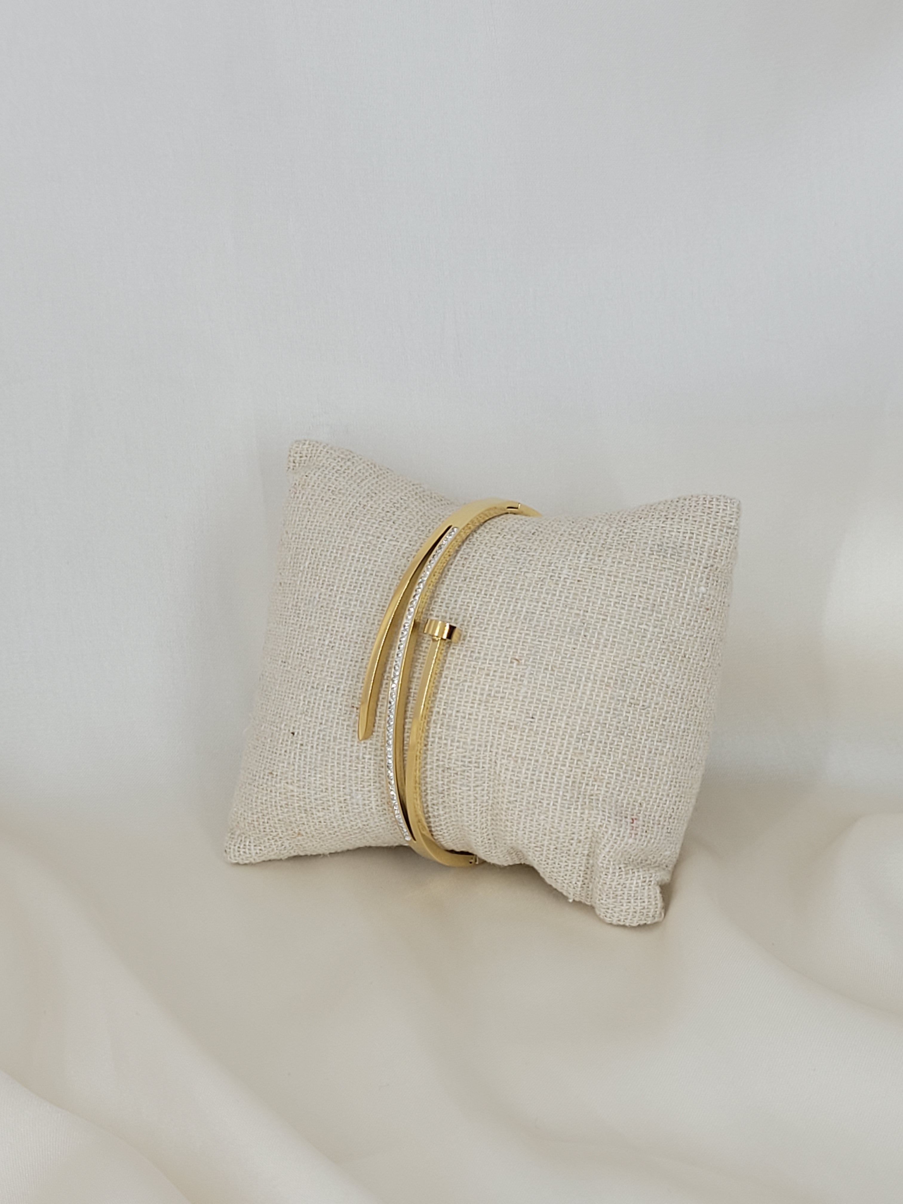 Bracelet Clou strass (D 6cm)