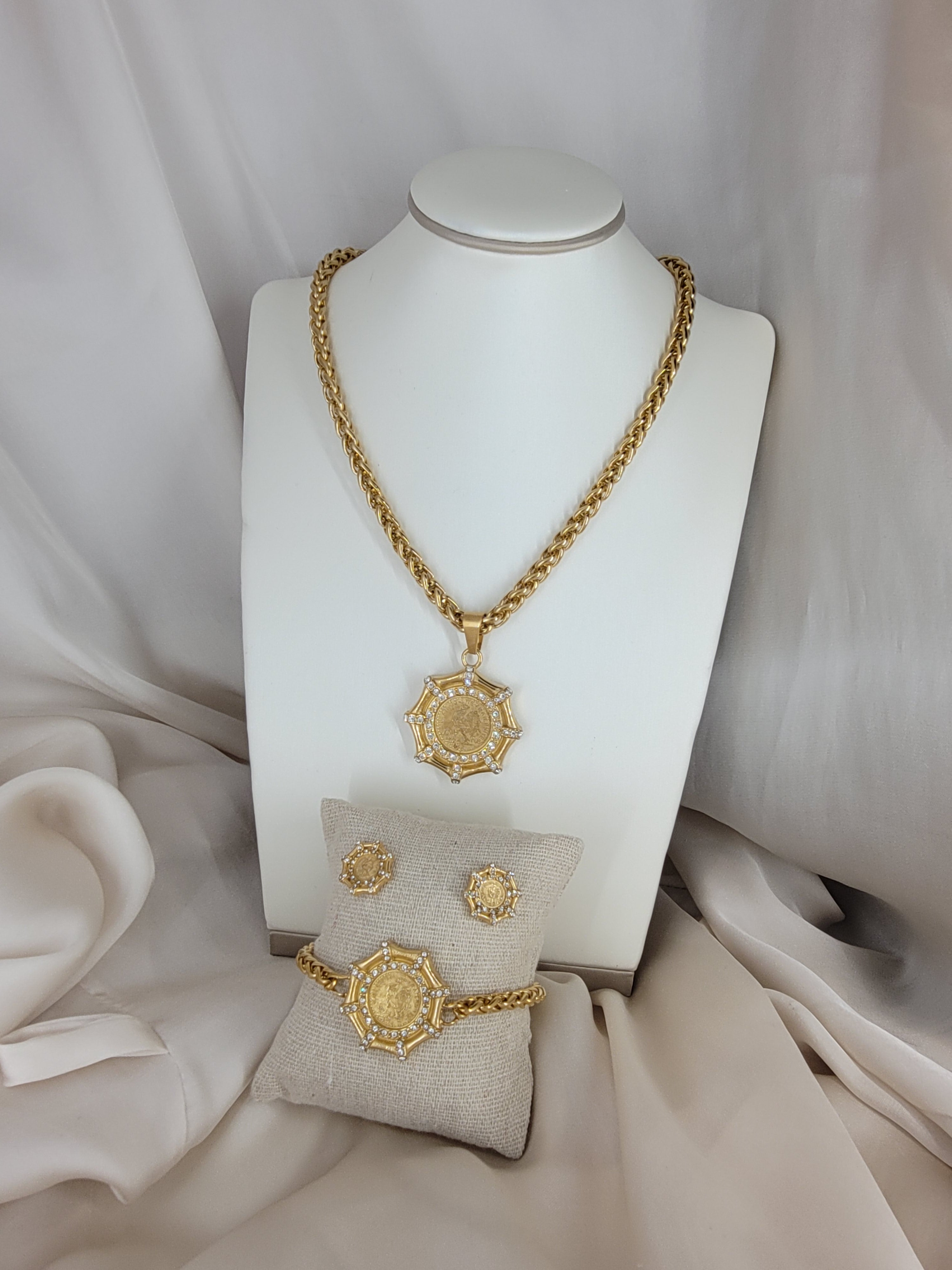Ensemble COQ 3 pièces strass