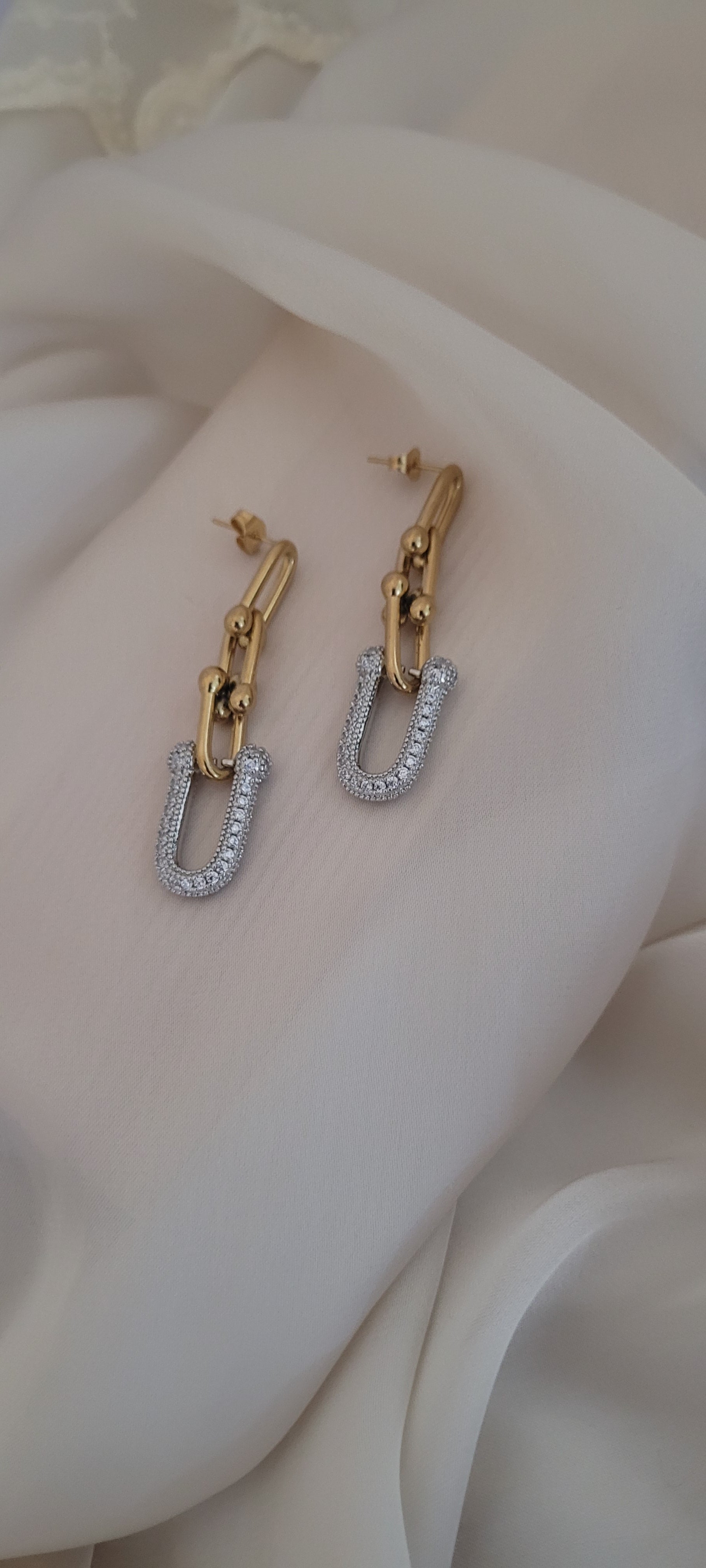 Boucle d'oreille TFN Gris