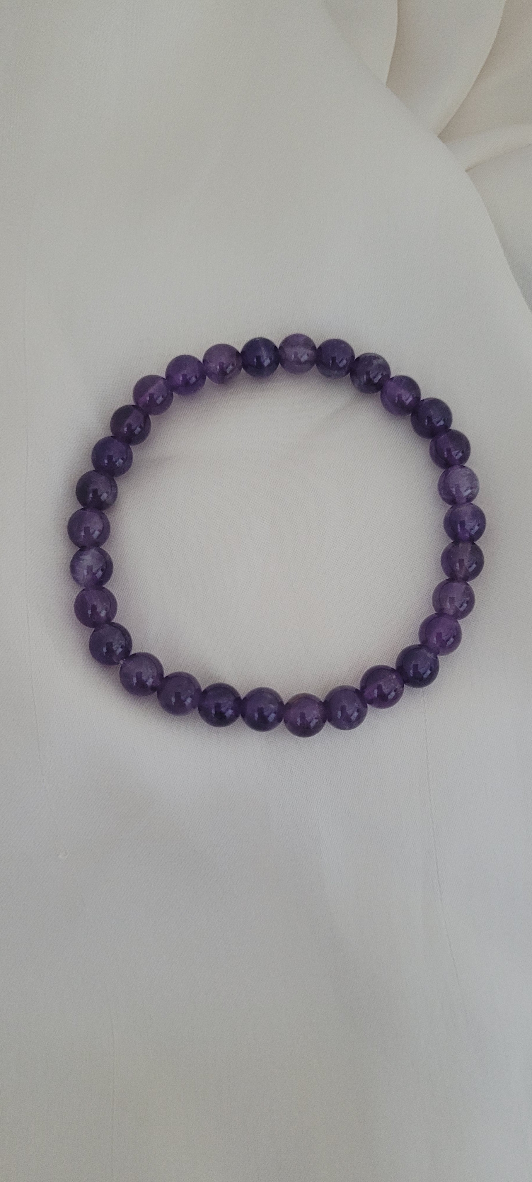 Bracelet perles violet