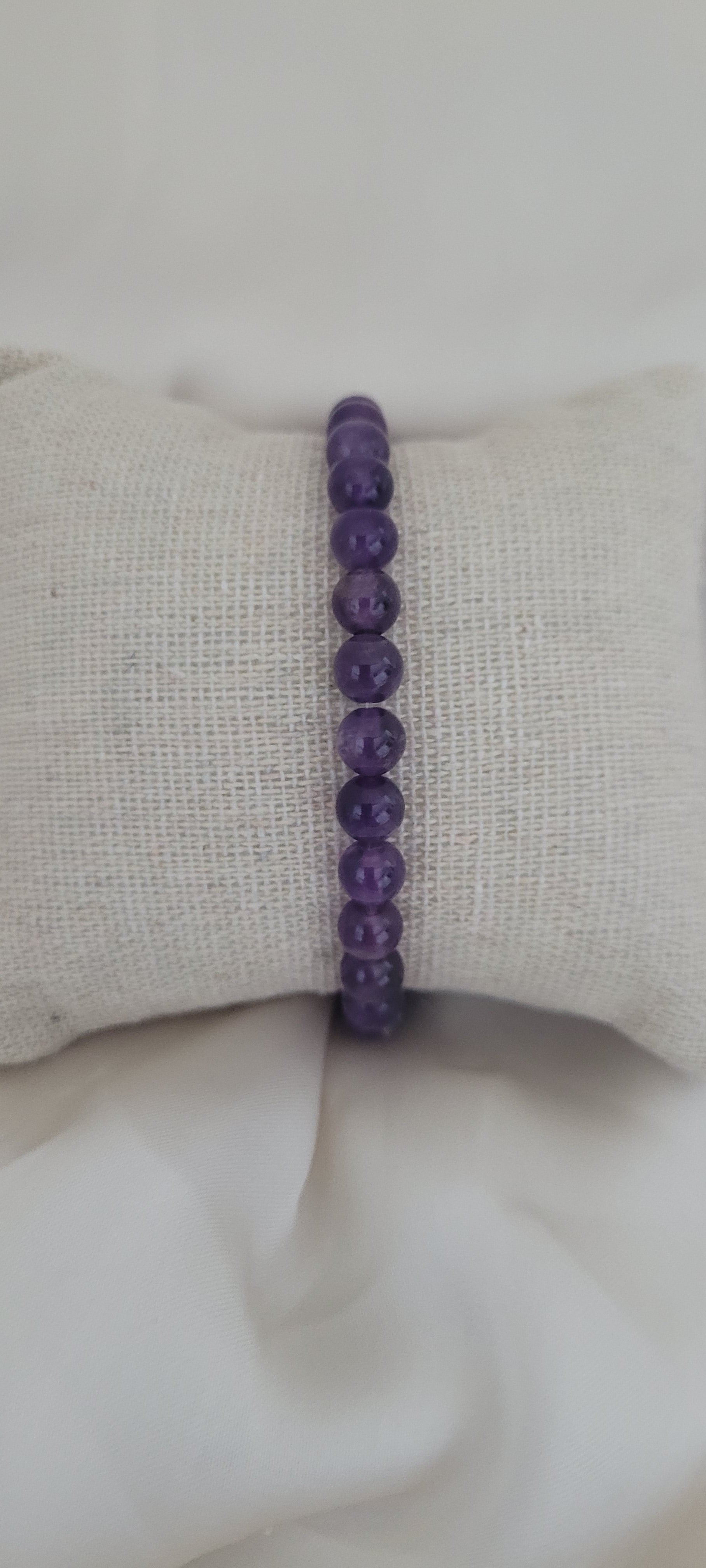 Bracelet perles violet