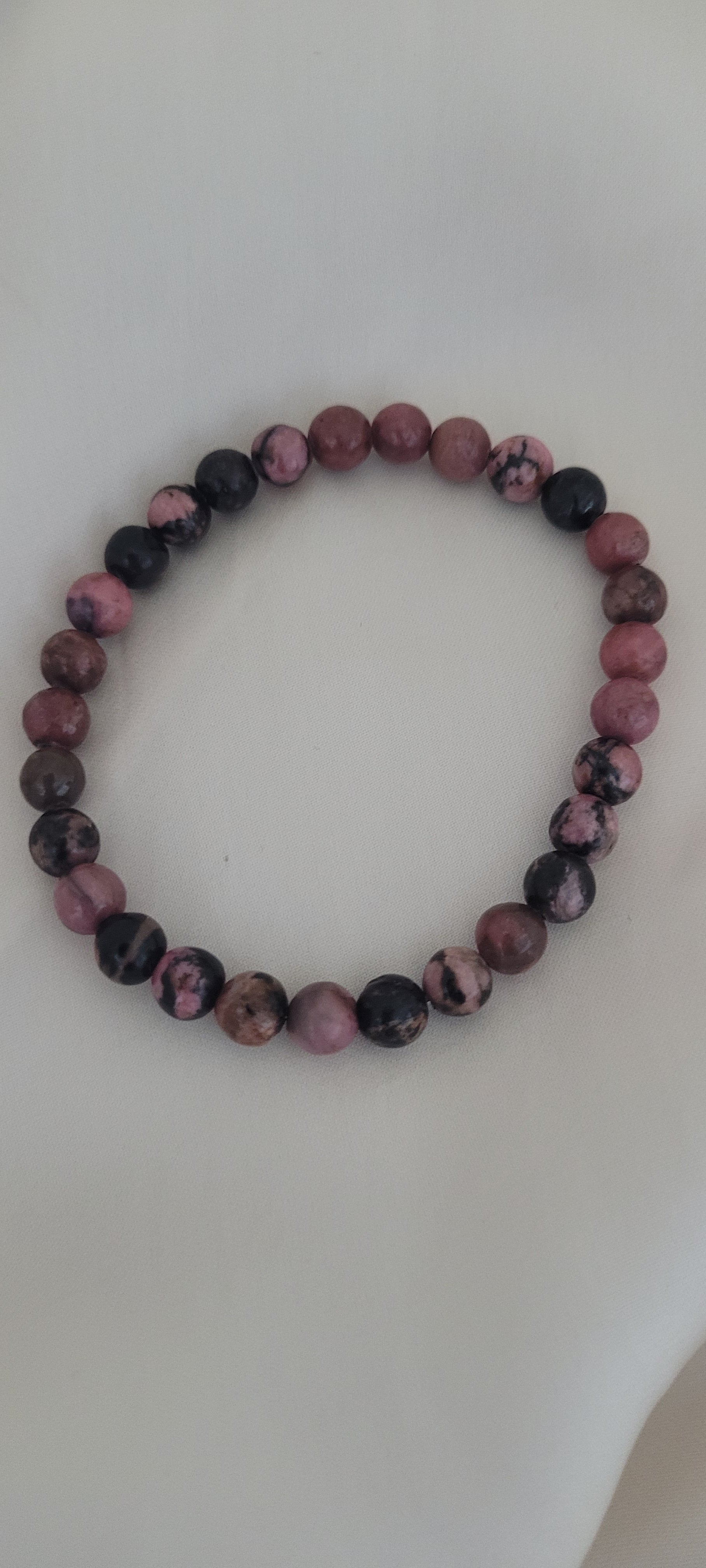 Bracelet perles rose noir